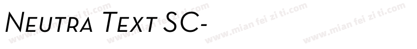 Neutra Text SC字体转换